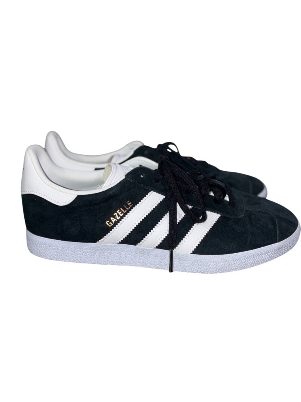 Adidas Originals Gazelle Mens Sneakers Black Suede Athletic Shoes Size 8.5 US - Picture 7 of 11